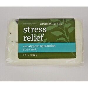 Bath & Body Works Stress Relief Eucalyptus Spearmint Body Bar 8.8 oz (Sealed)